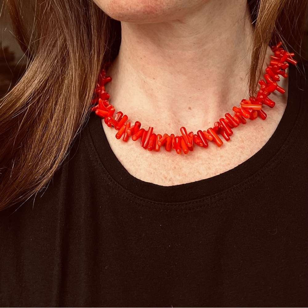 Caribbean Red Sea Coral Necklace | NWOT
